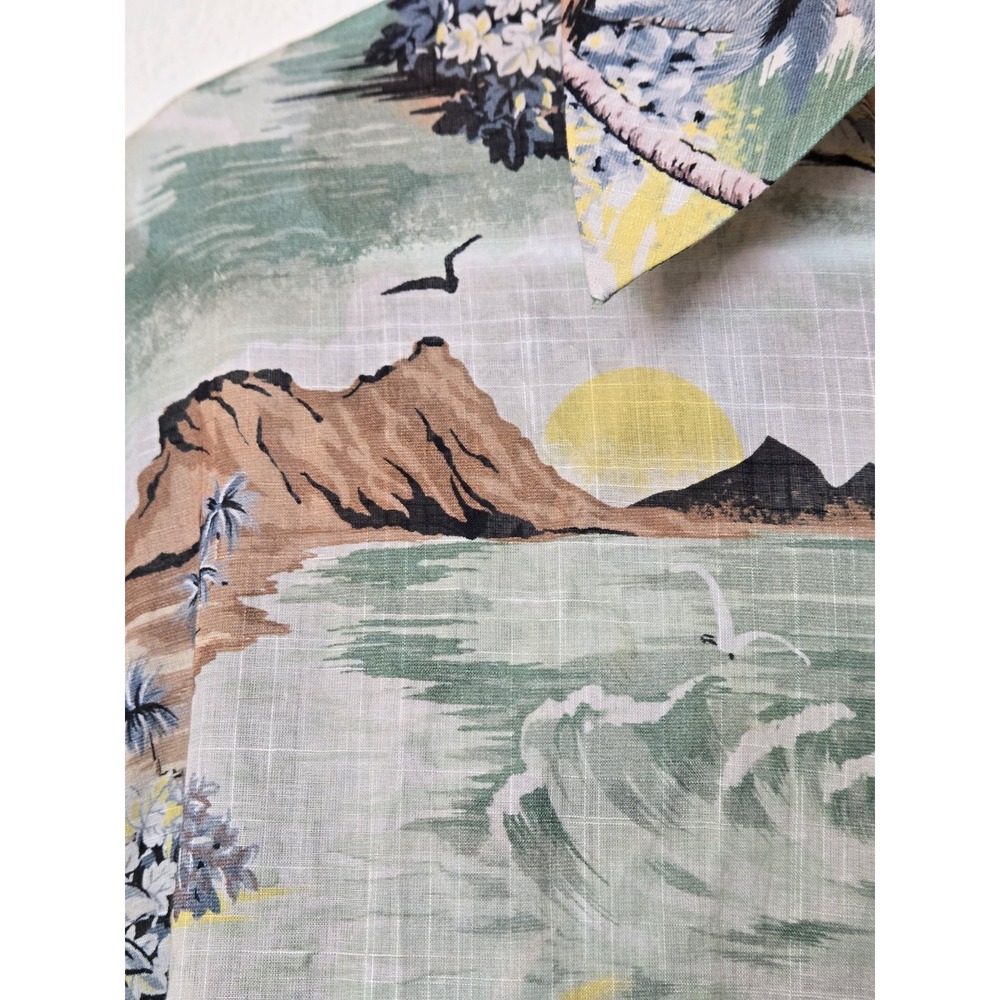 Zimmermann Vacay Shirt Short Sleeve Button Down Oversized Surf Printed Beach Med - Picture 6 of 12